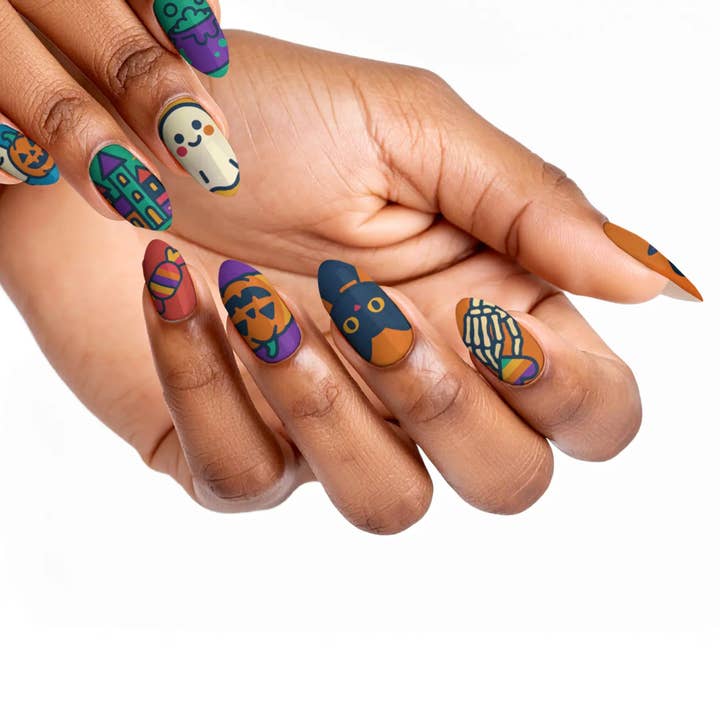 FYNE BODY - Wholesale Press-on/fake nails - Ghostly Glam Halloween Multicolor Press-On Nails96