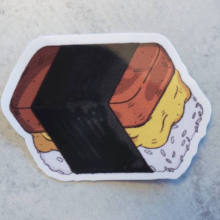 Claudine Castro Art - Wholesale Sticker - Spam Musubi Sticker, Laptop Sticker, Hawaiian Food