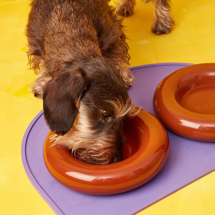 HotDog Pets - Wholesale Pet Bowl - Cat/Dog - Brown ceramic dog feeder0