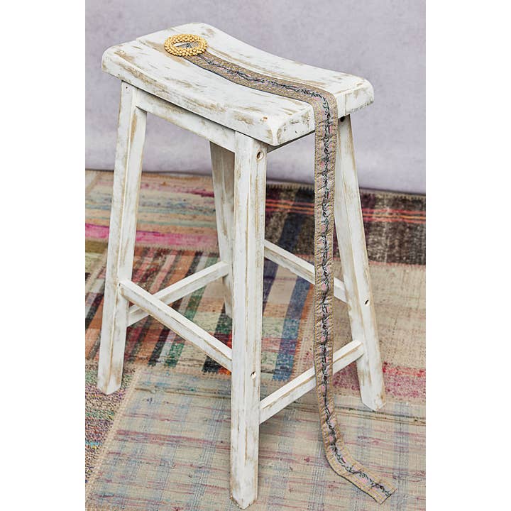 Pol Clothing - Vente Ceinture – femme - Ceinture brodée à fleurs avec boucle ronde perlée2