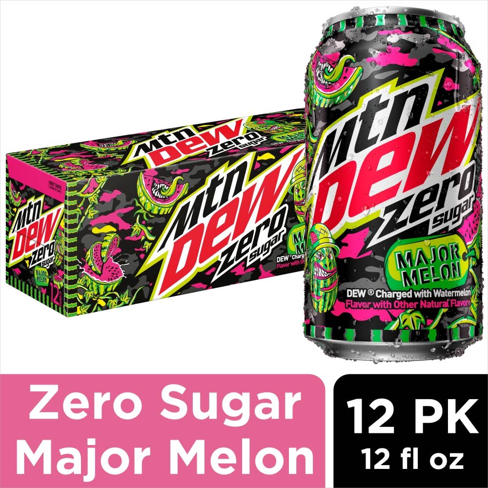 L&F Universal Goods - Wholesale Frisdrank/koolzuurhoudende drank - Mountain Dew Major Melon Zero Sugar 24/12OZ0