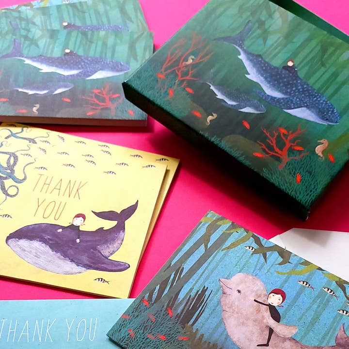 Cartes en boîte Whale Song Chic - CNB 091 pour la vente par Roger La Borde