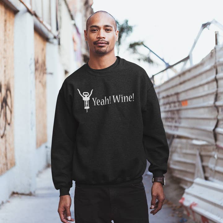 Ja! Vin! Vit bokstäver Unisex Crewneck för wholesale av inspire