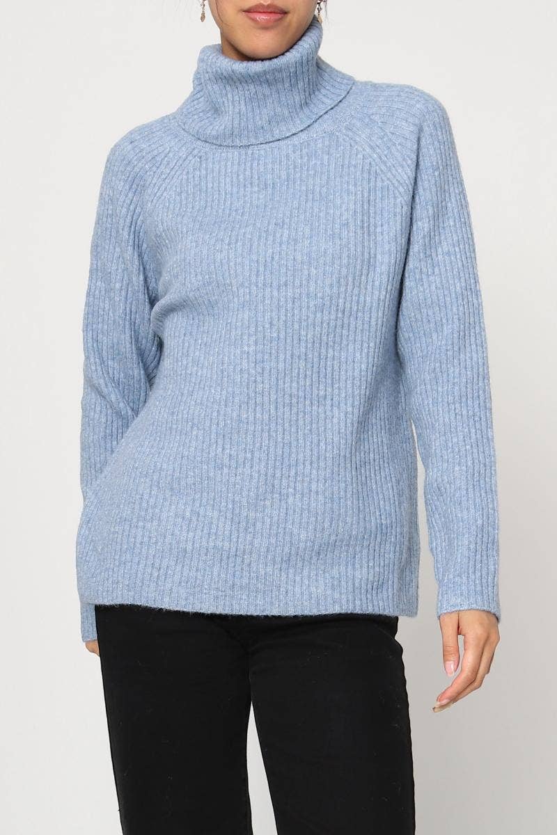 DIX-ONZE - Vente Pull en maille – femme - Pull Maille Côtelée – Col Roulé & Manches Longues44