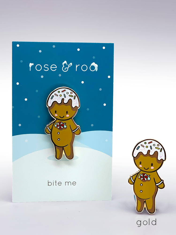 rose & roo - Wholesale Lapel Pin/Button - Bite Me Enamel Pin0
