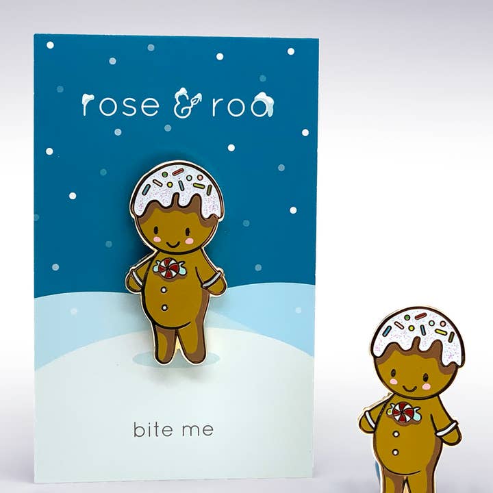 rose & roo - Wholesale Lapel Pin/Button - Bite Me Enamel Pin