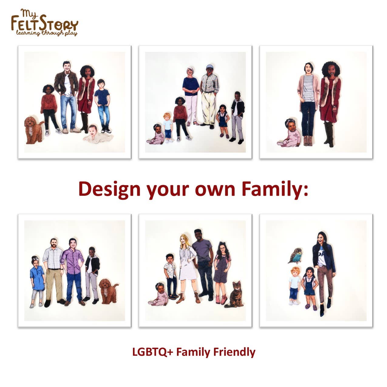 My Felt Story - Wholesale Toy Set - Kids - My Felt Story Multicultural Family Felt Set6