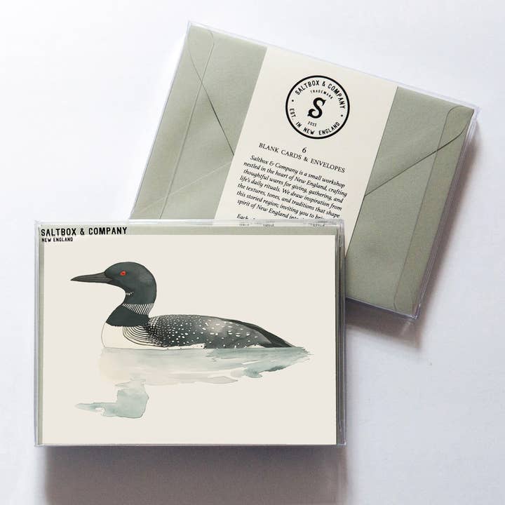 Loon - Æske med 6 notekort for engroshandel hos Saltbox & Company