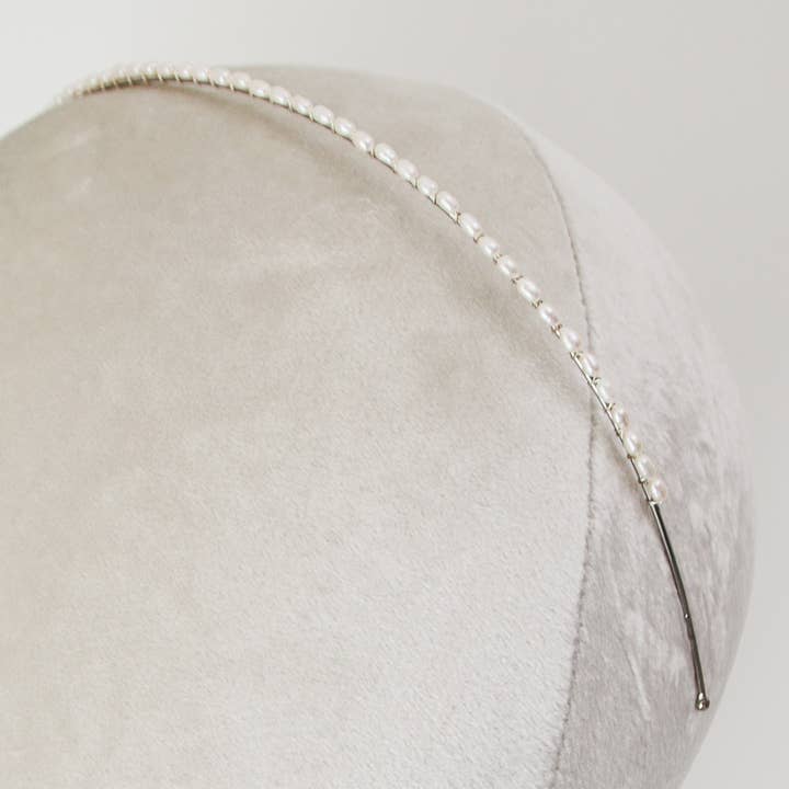 Dainty Pearl Headband for wholesale by Bespoke Bridal