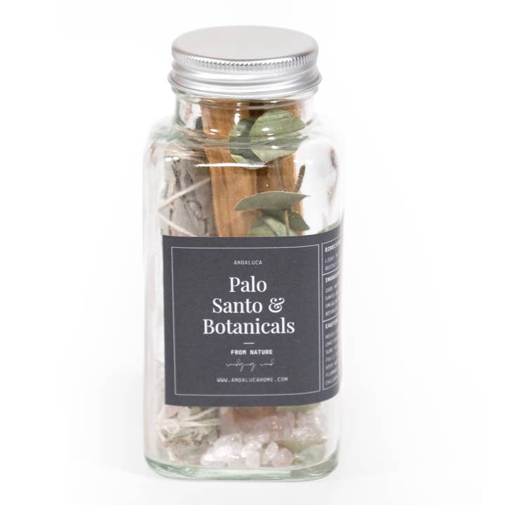 Palo Santo & White Sage Smudging Jar Set for wholesale by Andaluca