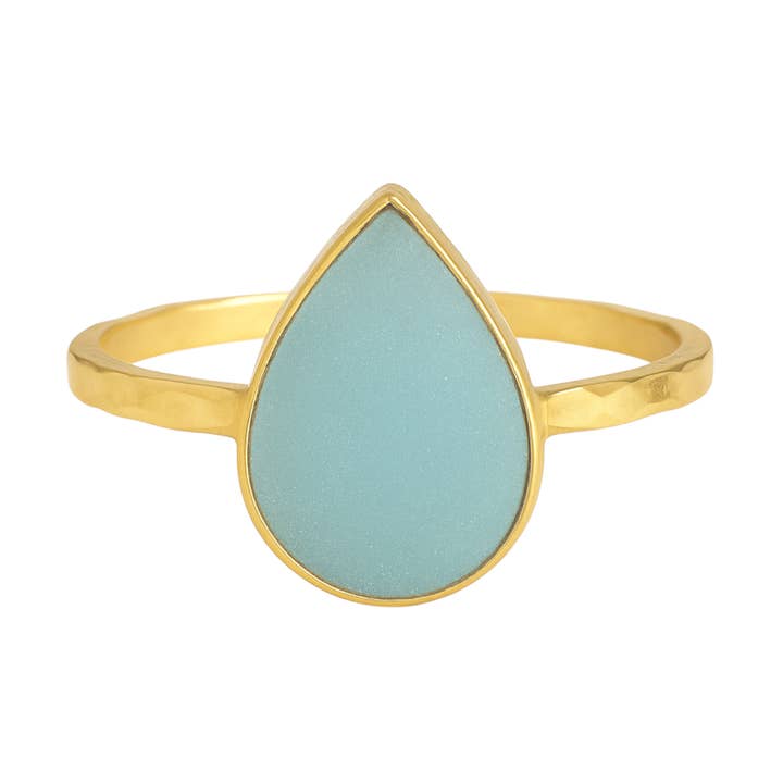 Grön Druzy | Infattningsring för wholesale av bara boheme