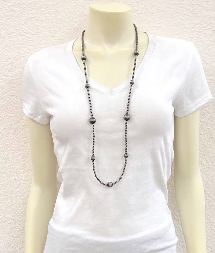 ISAC Trading Inc – Engroshandel Perlehalskæde – 738910, Håndlavet 34" Navajo Perlehalskæde2