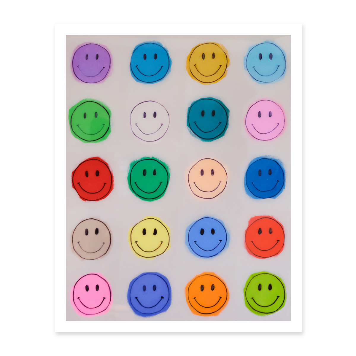 ALEX'S - Wholesale Art Print - Rainbow Smiley Face Print1
