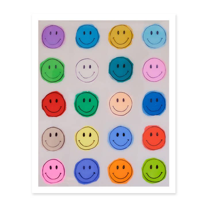 ALEX'S - Wholesale Art Print - Rainbow Smiley Face Print1