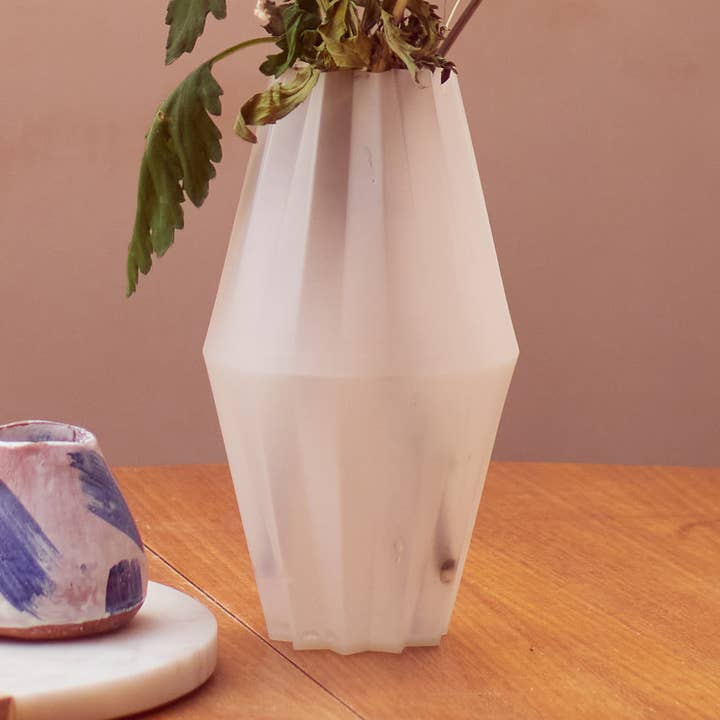 Recycled Simple Origami Fold Vase for wholesale by Revival Homewares