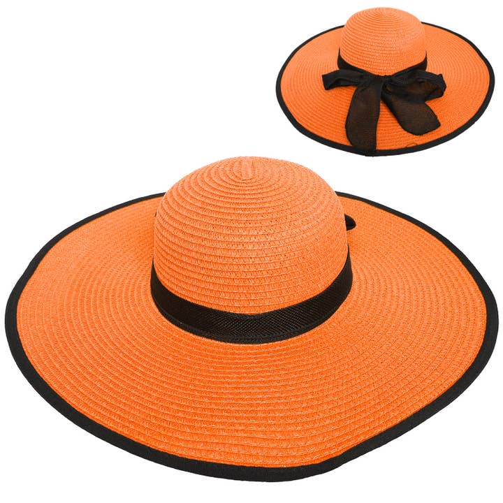 SP Sophia Collection - Wholesale Straw Hat - Women's - Floppy Oversized Wide Brim Straw Woven Sun Hat 1