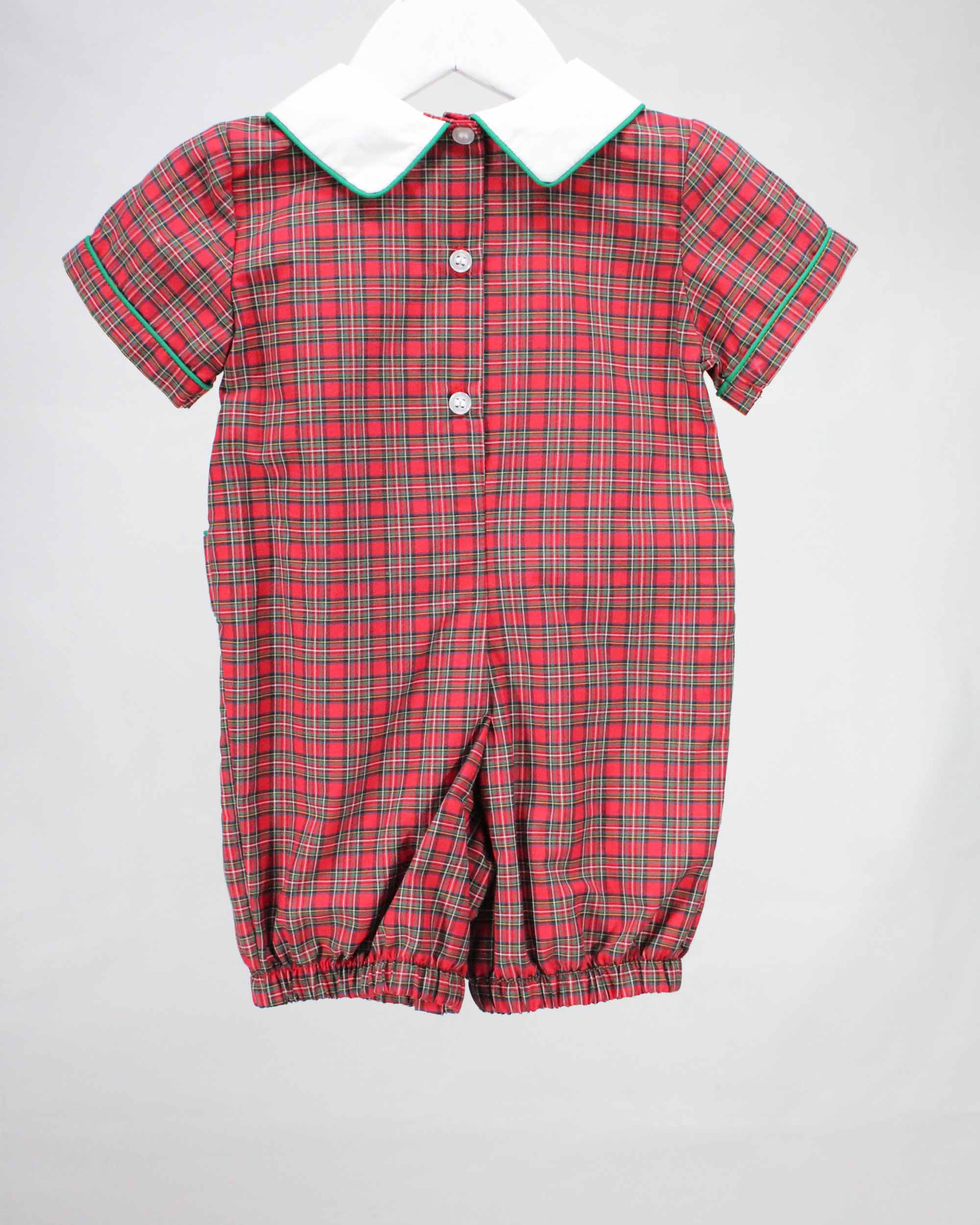 Charming Little Ones - Vente Barboteuse – bébé - Éclat de Noël Tartan Elias Bubble1