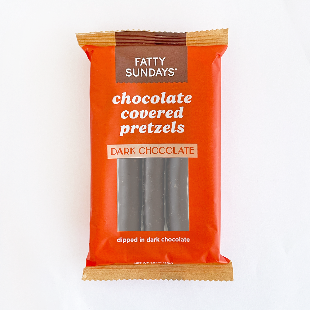 Fatty Sundays - Wholesale Chocolate Covered Sweets - Dark Chocolate Covered Pretzels (3-pack)5