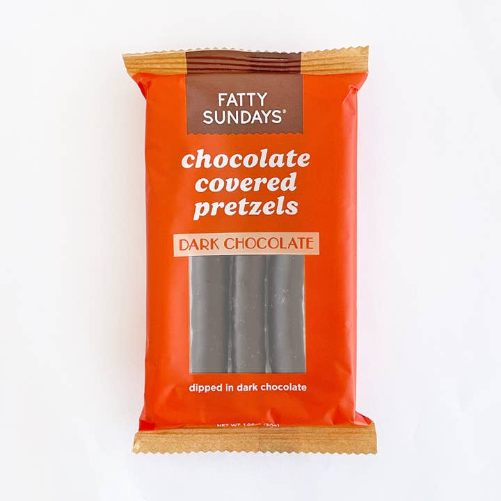 Fatty Sundays - Wholesale Chocolate Covered Sweets - Dark Chocolate Covered Pretzels (3-pack)5