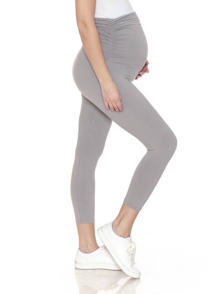 Leggings Depot - Wholesale Fashion Leggings - Maternity - Buttery Soft Solid Maternity Capri Leggings16