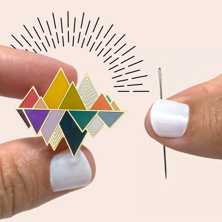 The Mountains - Magnetic Needle Minder for wholesale by Embroidery and Sage