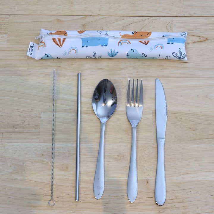 Hippo Besteckbeutel für den Großhandel von Little Miss M Designs