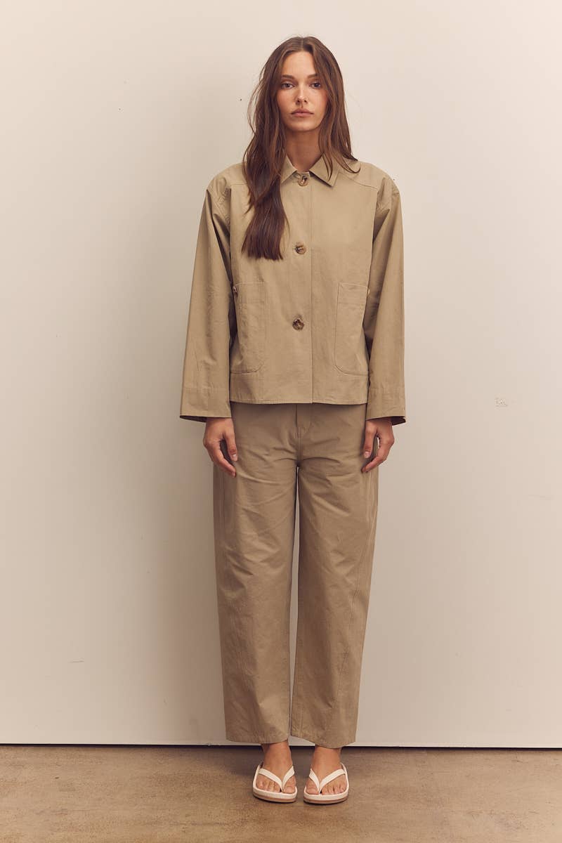 Salie Katoenen werkjack met knopen voor groothandel op Faire2