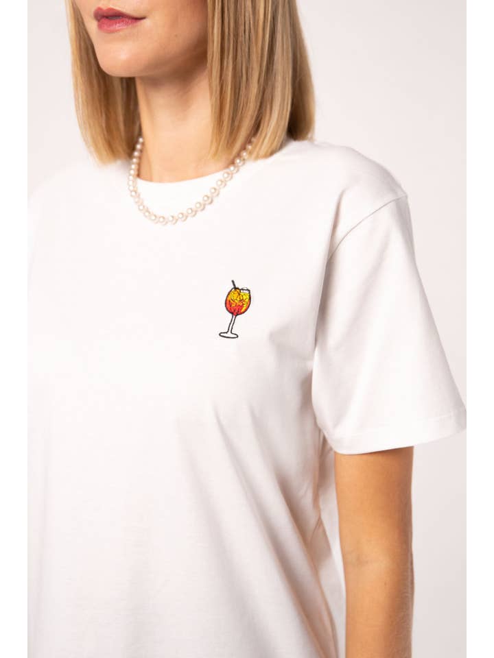 Fashion Drinks - Wholesale T-Shirt - Men's - Spritz | Embroidered unisex organic cotton t-shirt