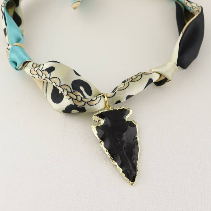 Arrowhead Scarf Necklace - Boho Necklace -Bandana Necklace for wholesale by Designs by KaraMarie