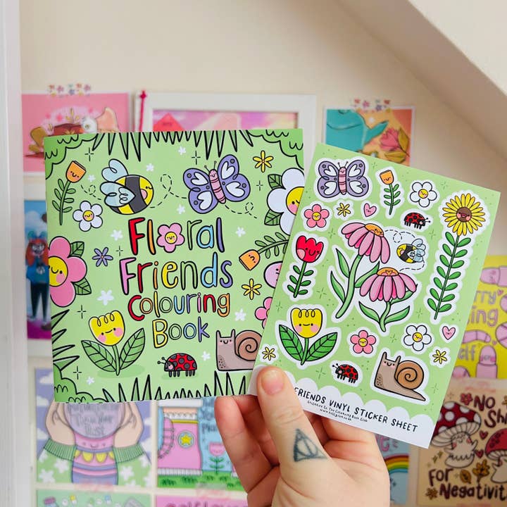Floral Cuties - Colouring Book for wholesale by Kellylou
