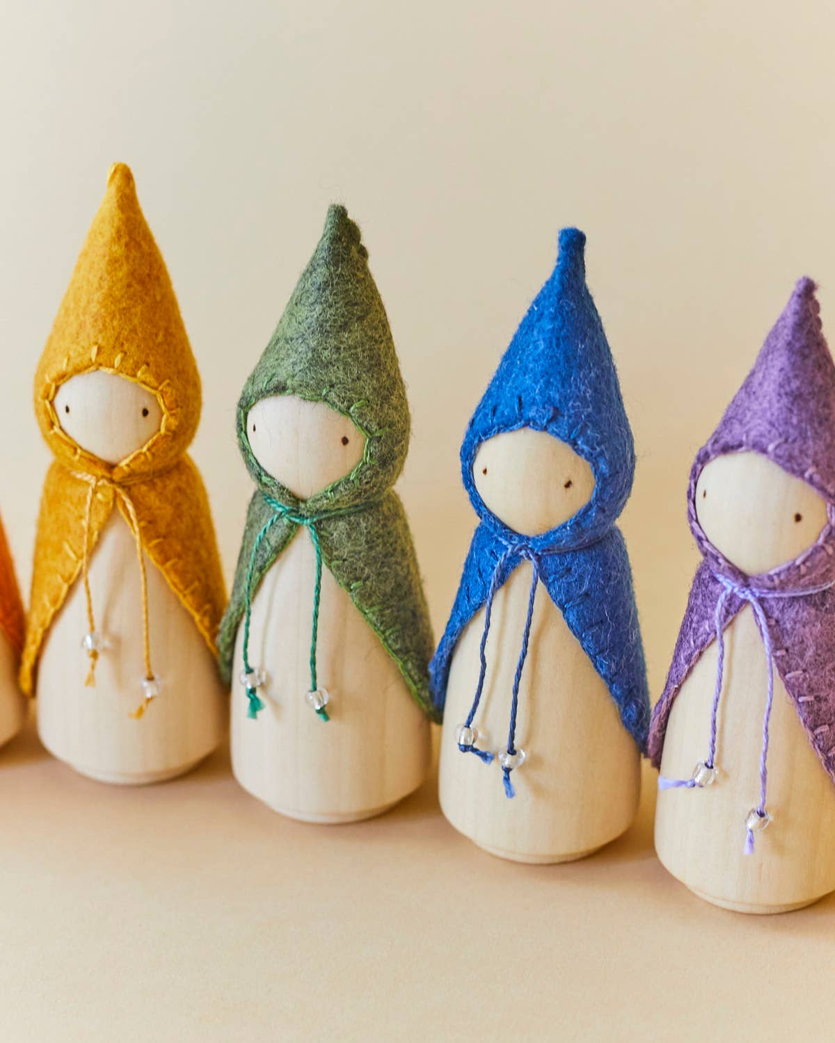 Wonderheart - Wholesale Wood Toy - Kids - Rainbow Wooden Gnome Set of 69