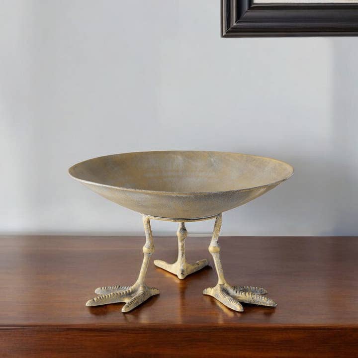 13" Gold Metal Round Centerpiece Bowl for wholesale by HomeRoots