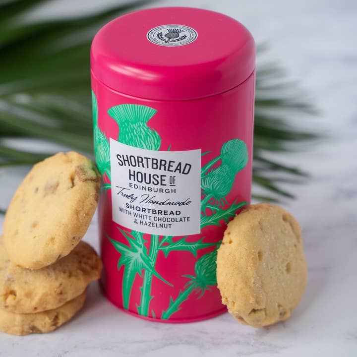 Shortbread House of Edinburgh - Wholesale Cookie - Shortbread House Tin - White Chocolate Hazelnut 140g MP121