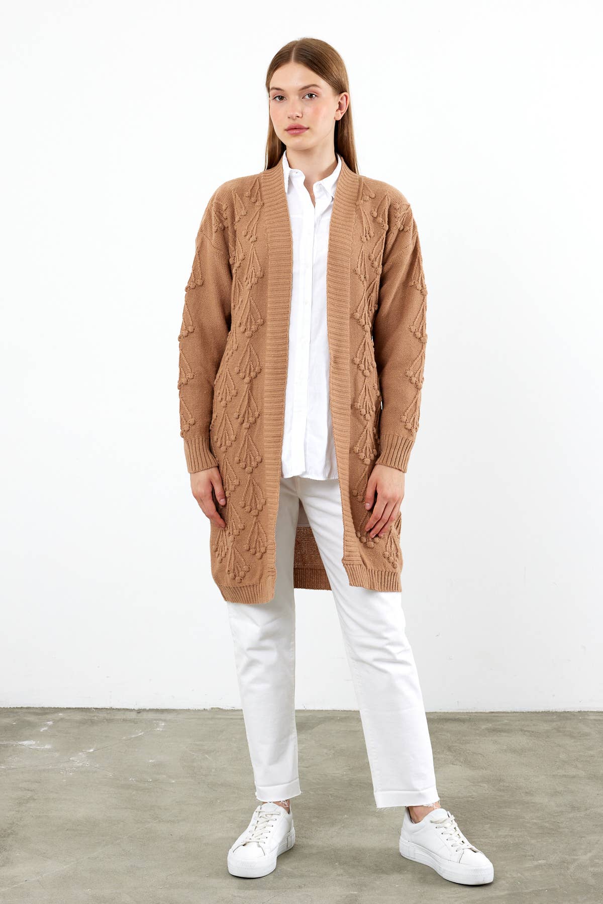 VAV NEW YORK – wholesale Kofta - Dam – Lång stickad kofta medellång stickad cardigan 372018