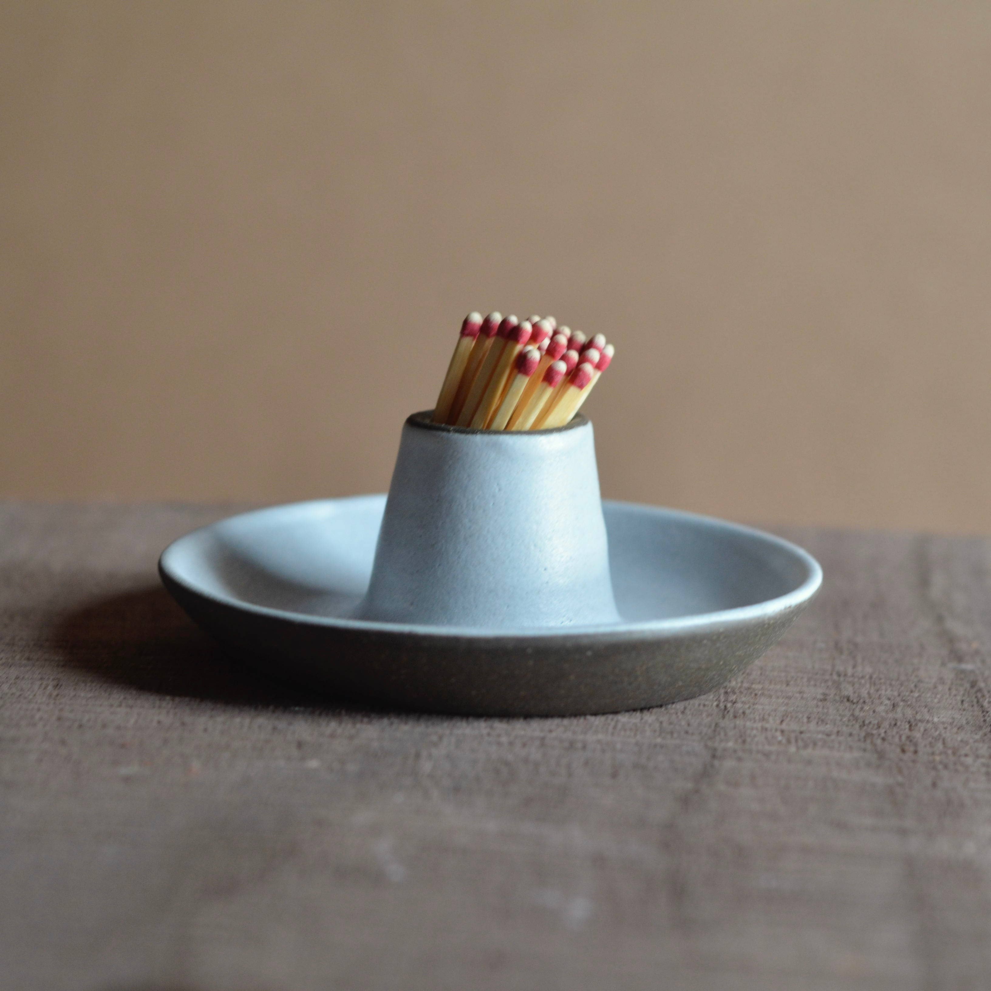 Rose Line Pottery - Wholesale Match Holder - Match Striker - Matte White