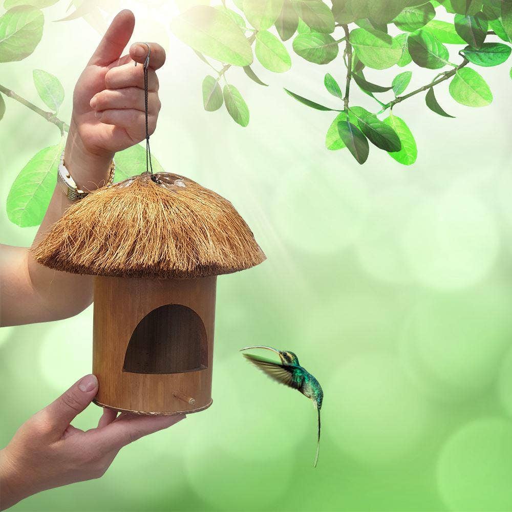 VIE - Wholesale Bird House - Bird Feeder/House, Bamboo, Approx 30cm Hanging Height3