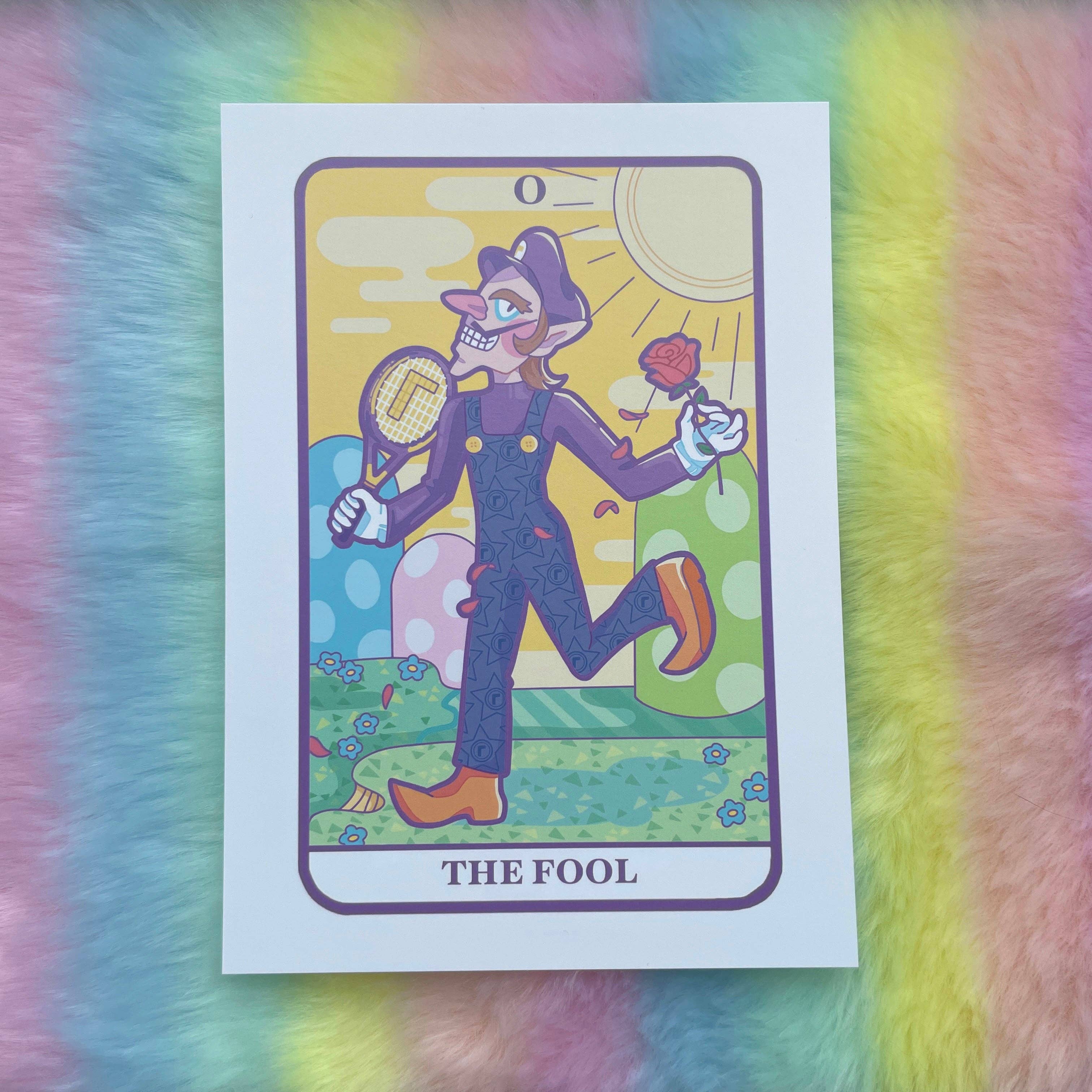 Easybriizy Draws - Wholesale Art Print - Waluigi Video Game 5x7 Tarot Art Print1