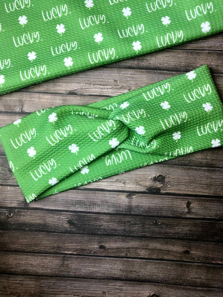 St. Patrick's Day Twist Headband for wholesale by South Coast Sewn