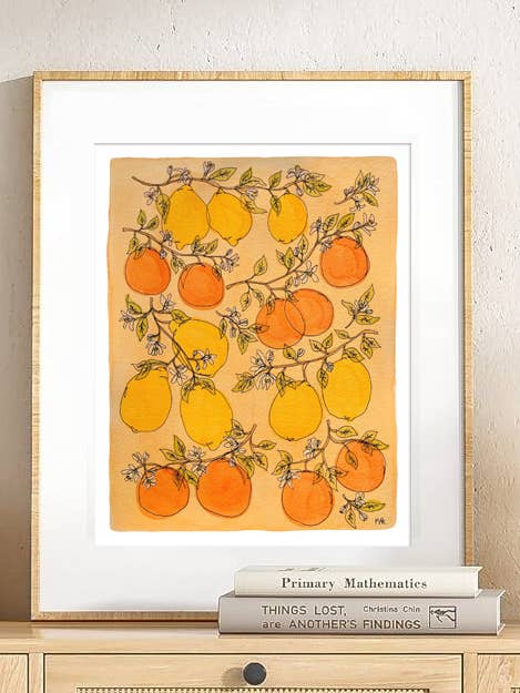 11x14 Lemons and Oranges Print for wholesale by Kim Hoppe