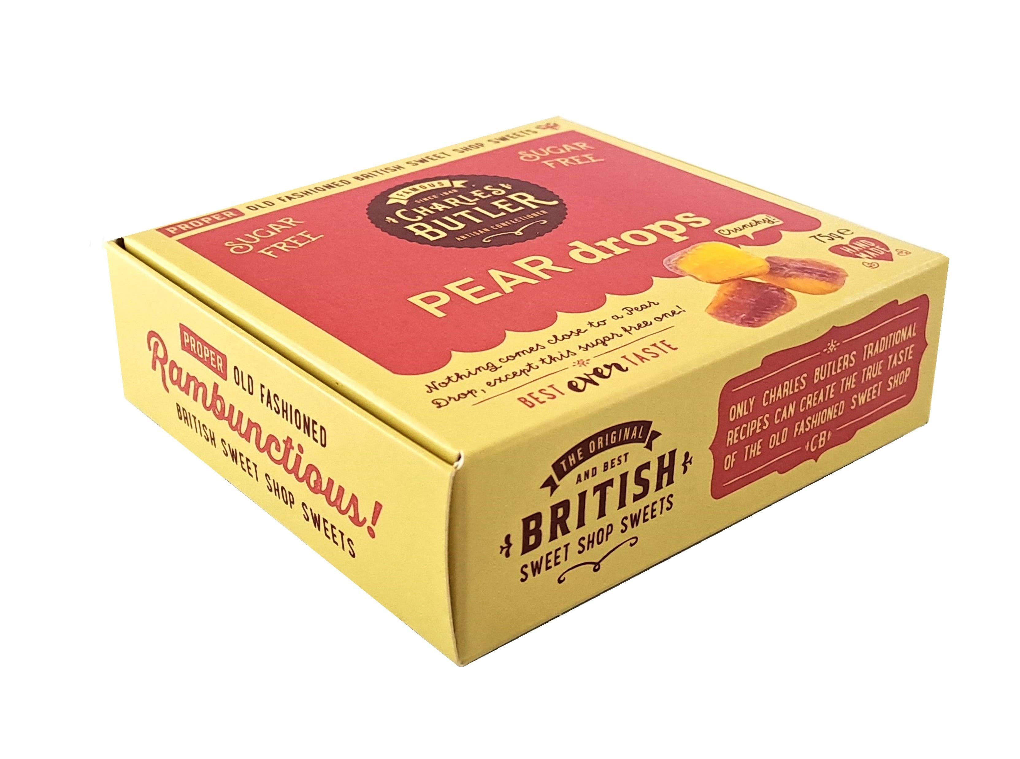 Charles Butler - Wholesale Hard Candy - Charles Butler Sugar Free Pear Drops 75g2