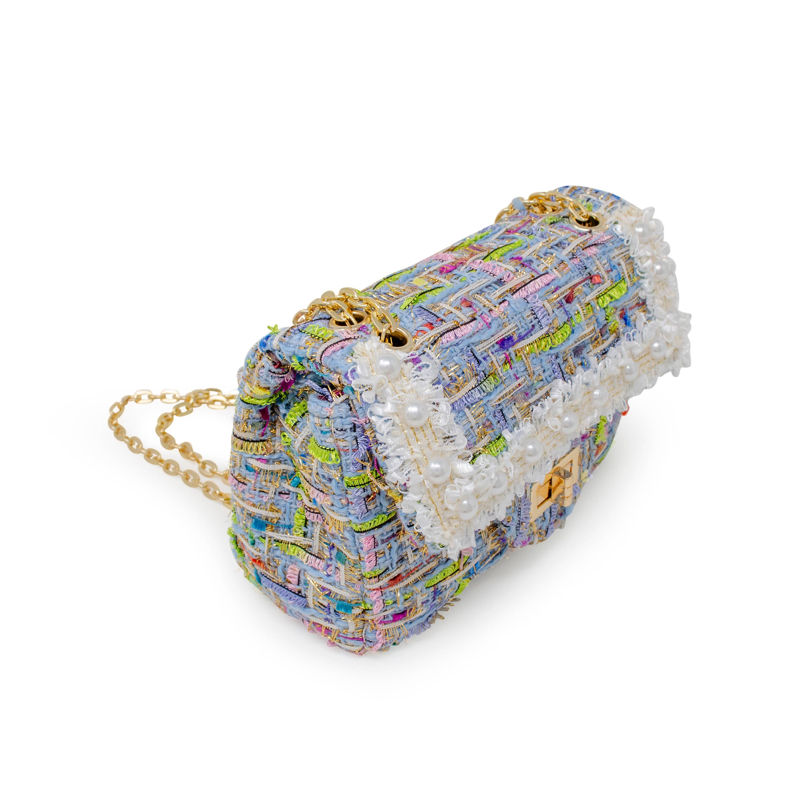 Tiny Treats and ZOMI GEMS - Vendita all'ingrosso Borsa a tracolla - Bambini - Borsa classica in tweed con perle5