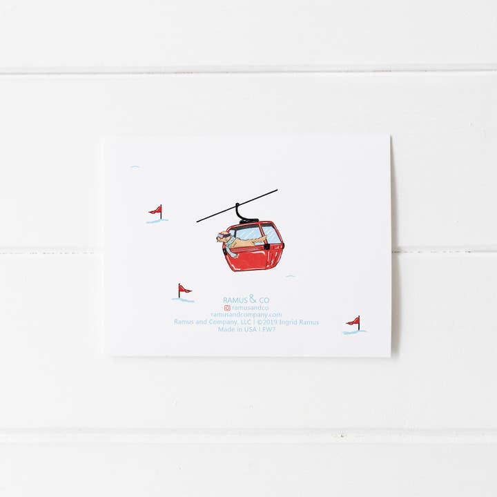Ramus & Co. - Wholesale Everyday Greeting Card - Ski Dogs Gondolas1