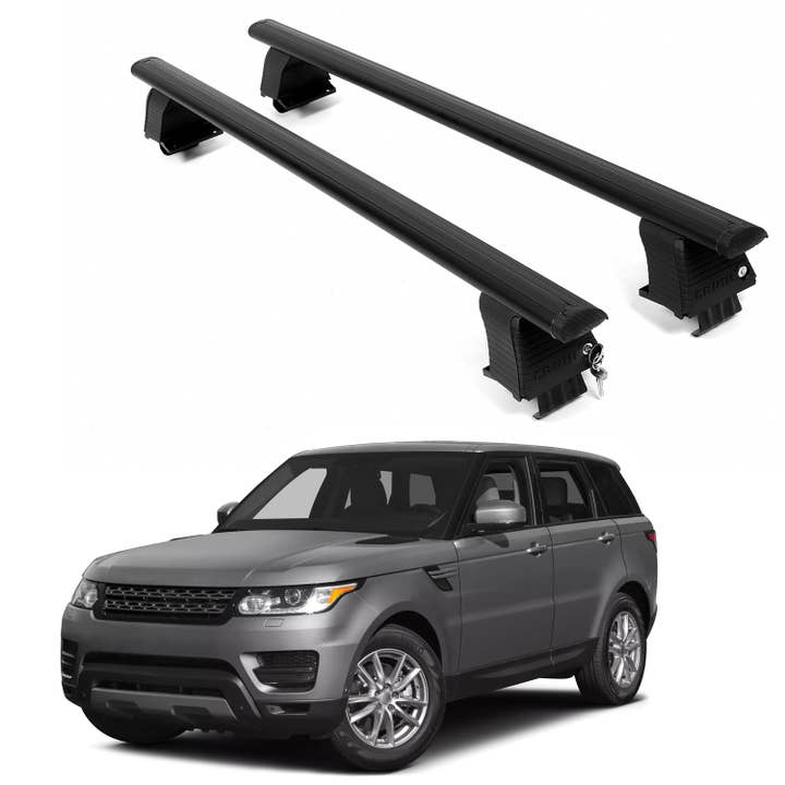 ERKUL Roof Rack Crossbars For LAND ROVER RANGE ROVER SPORT 2014-2022 Naked Roof Aluminum Black for wholesale by Erkul Auto USA