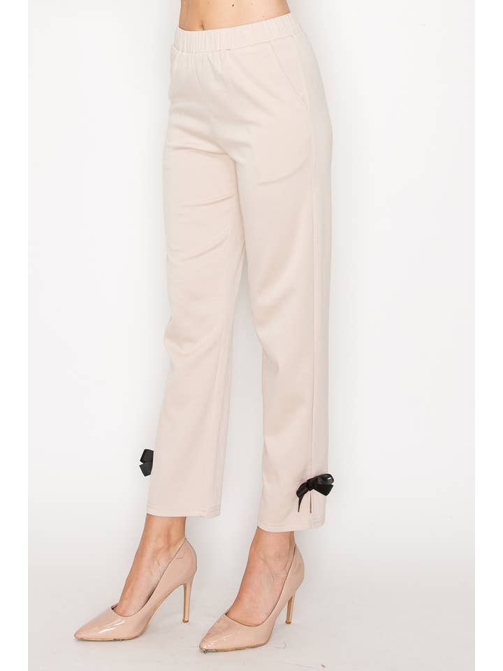 Joh Apparel - Wholesale Pants - Women's - Jelina Knit Pant with Ribbons
