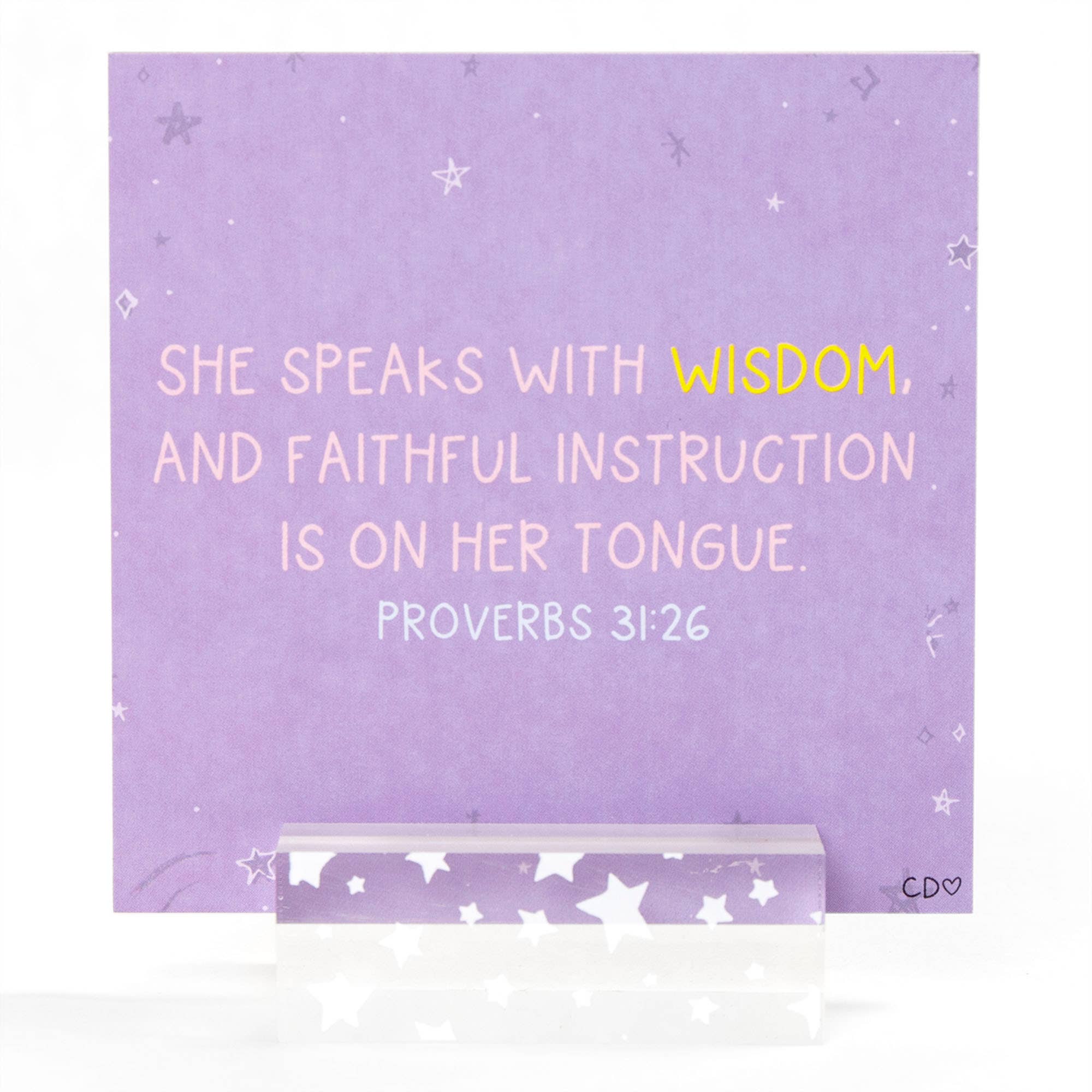 Callie Danielle - Wholesale Desk/Tabletop Sign - Verses for Teachers – Bible Verse Card Set + Display Stand2