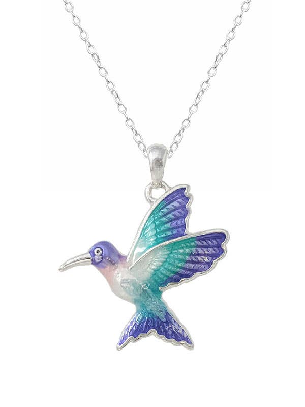 Jewelry Max - Wholesale Pendant/Charm Necklace - ( S250 )  EPOXY BIRD NECKLACE - HUMMING BIRD0