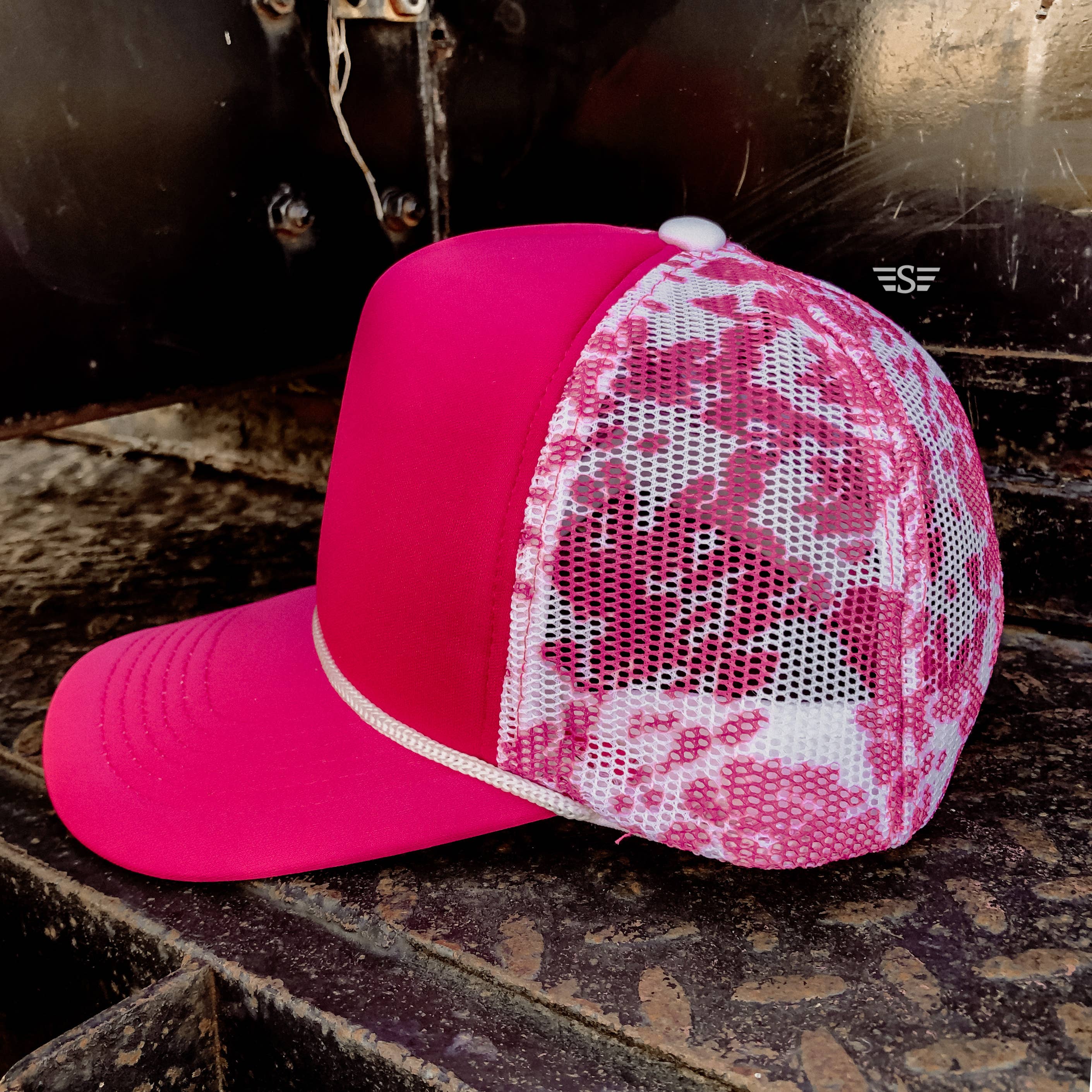 Flying S Company – boné - Unissexo por atacado – Boné com tela atrás estampa de vaca2