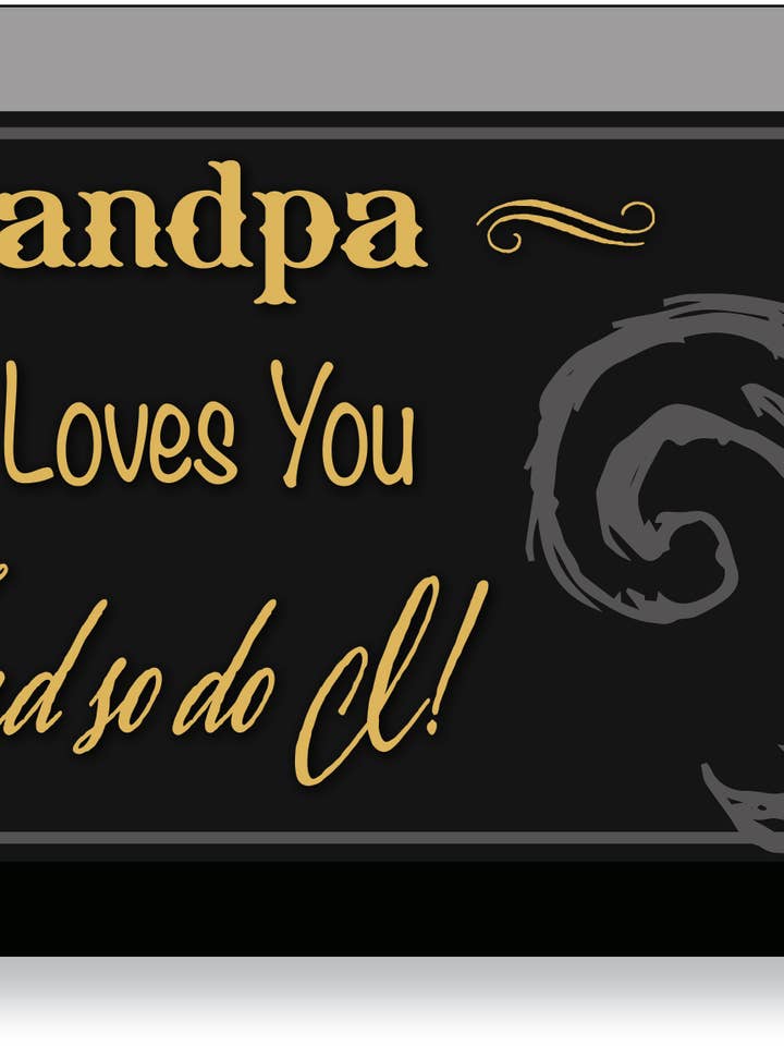 Grandpa - Plaque en verre - 6X4 pour la vente par Dexsa