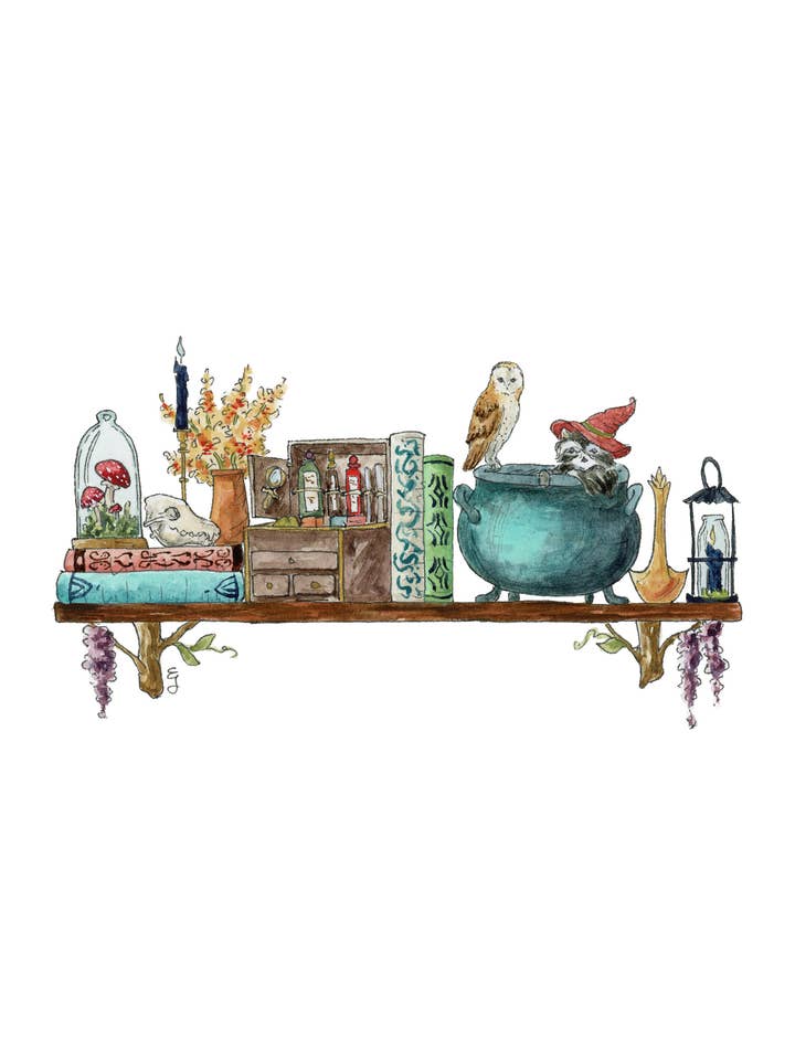 Étagère The Mini Forest Witch's Print pour la vente par Lizzy Gass