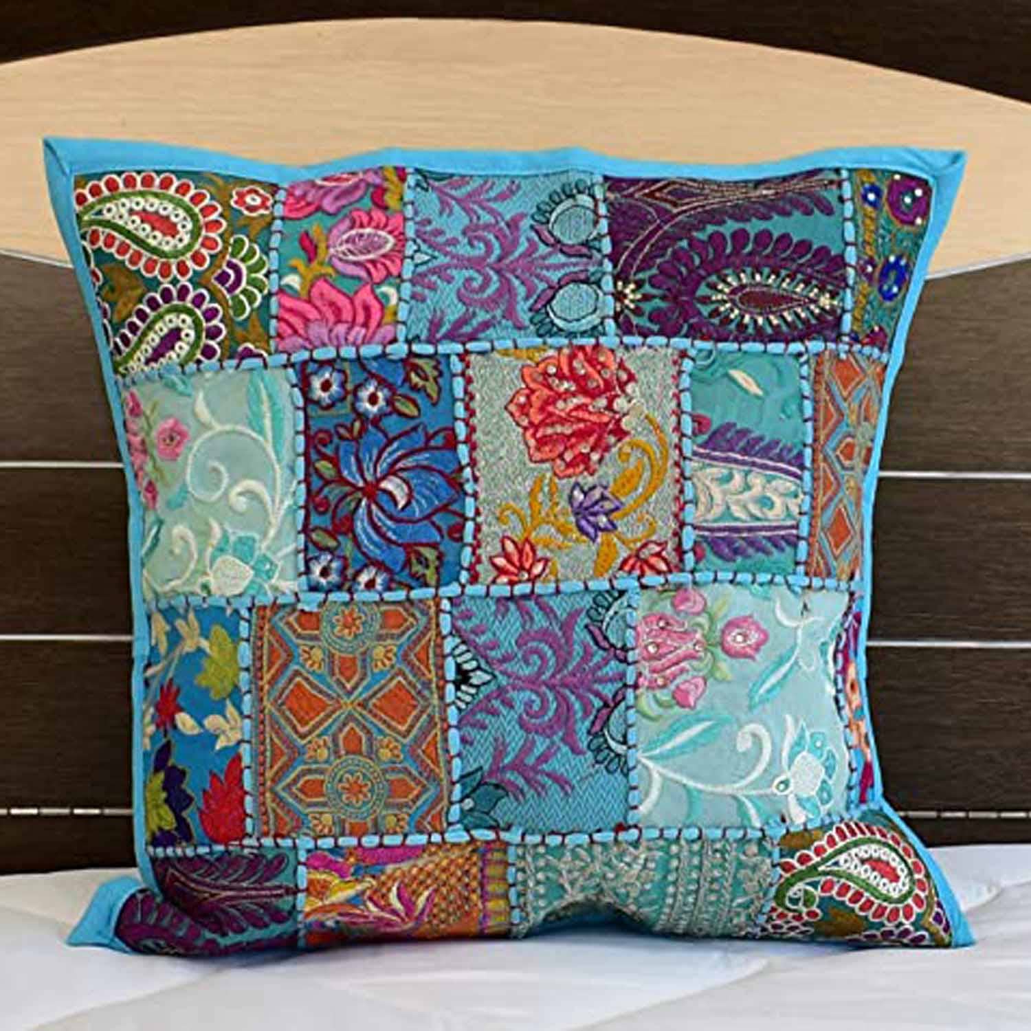 Casa Moro – wholesale Dekorativ kudde – Lapptäcke kudde Mar 40x40 cm med fyllning | Boho dekorationskudde5